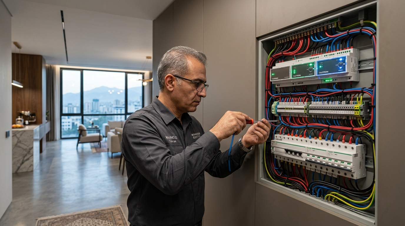 تابلو برق هوشمند با ماژول‌های DIN-Rail و کنترلر هوشمند